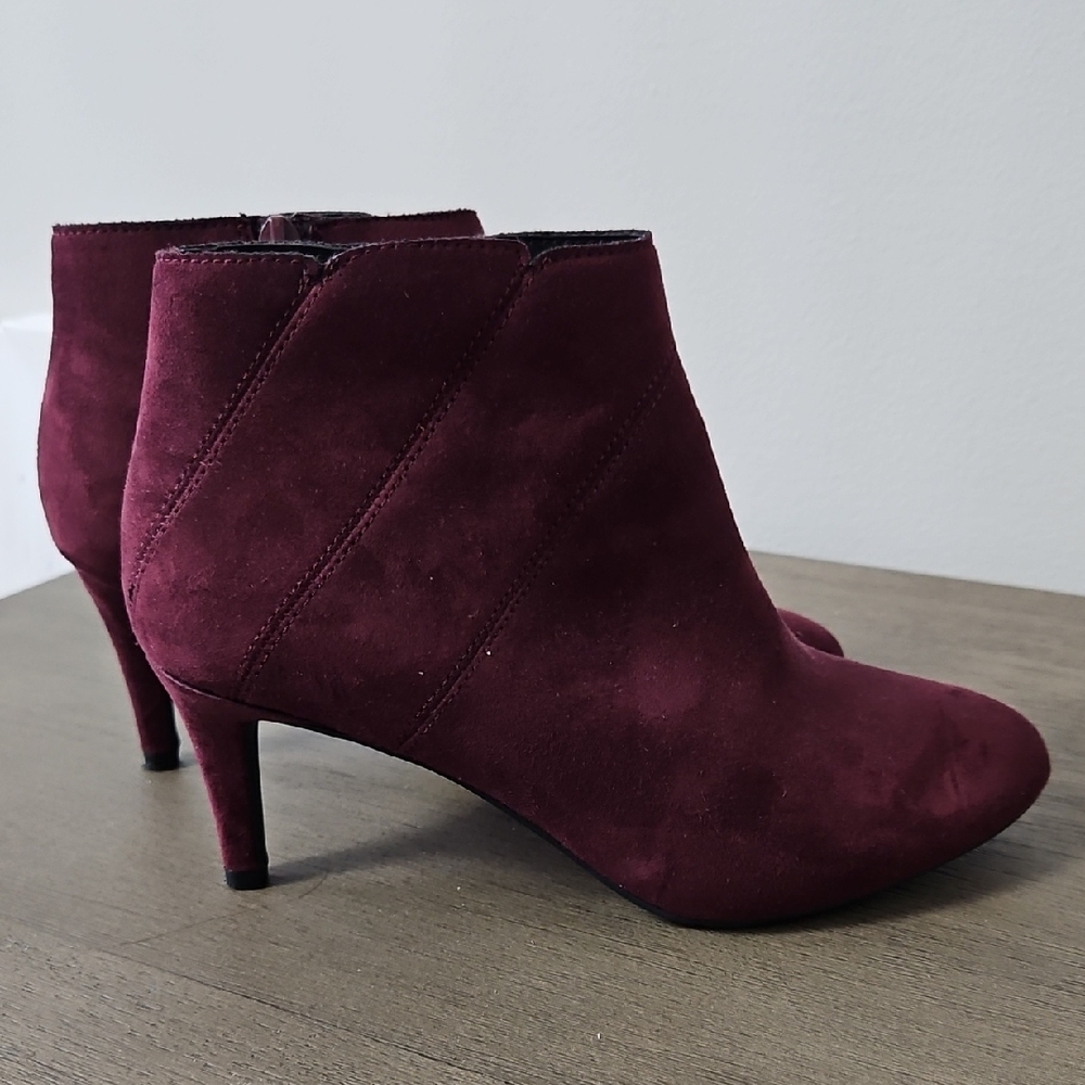 Kelly & Katie Deep Burgundy Ankle Booties